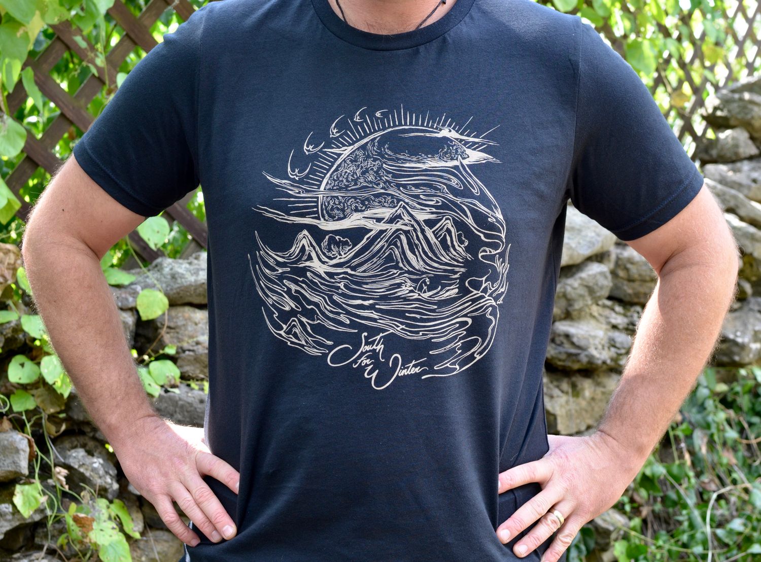 Vintage Black "Of Sea and Sky" T-Shirt