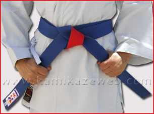 Cinturón de competición REVERSIBLE KAMIKAZE rojo/azul