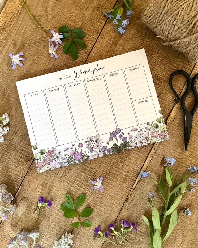 Wochenplaner "Flora" DIN A5 - mit Wildblumen