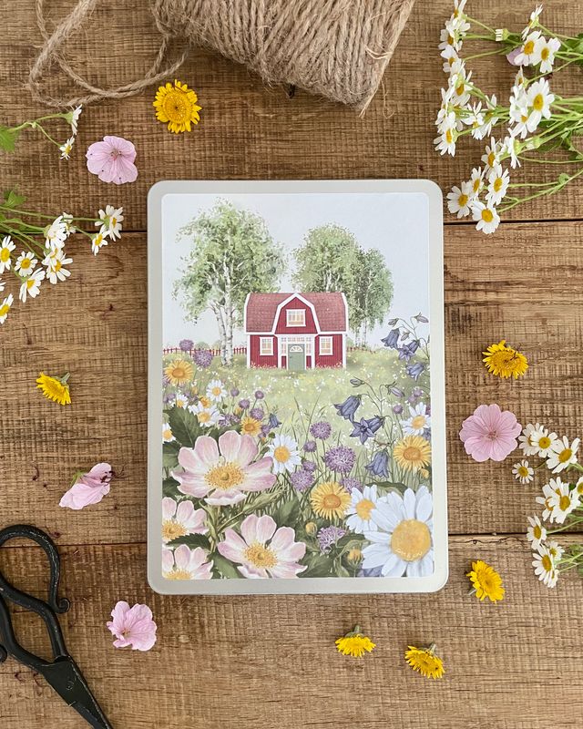 Postkartendose „Sommerwiese" – Schwedenhaus