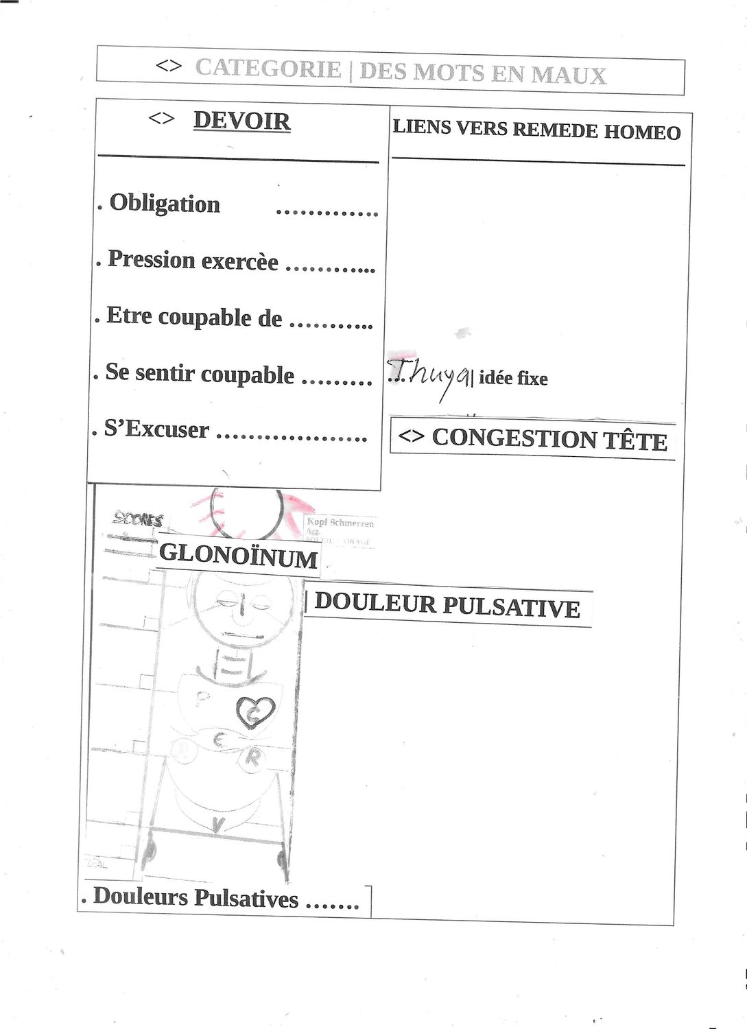 DEVOIR | Des Mots et des Maux | Analyse homéo.