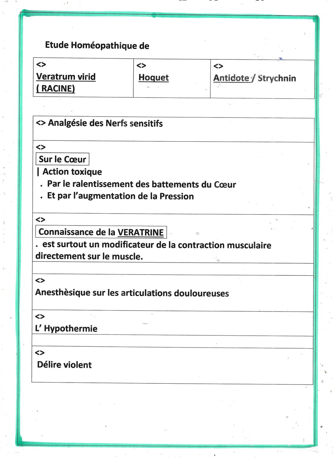 Veratrum virid | Analgésique des nerfs sensitifs