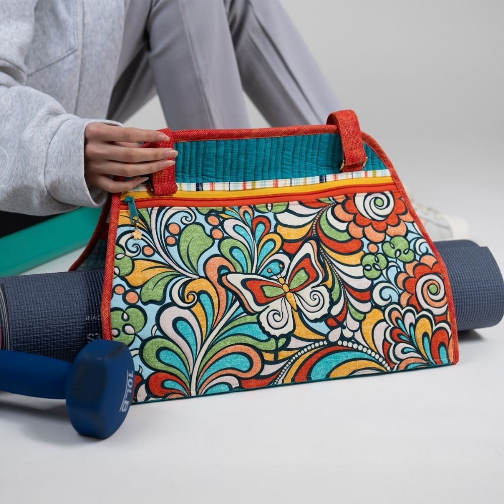 On a Roll Gym Bag/ Orange Butterfly