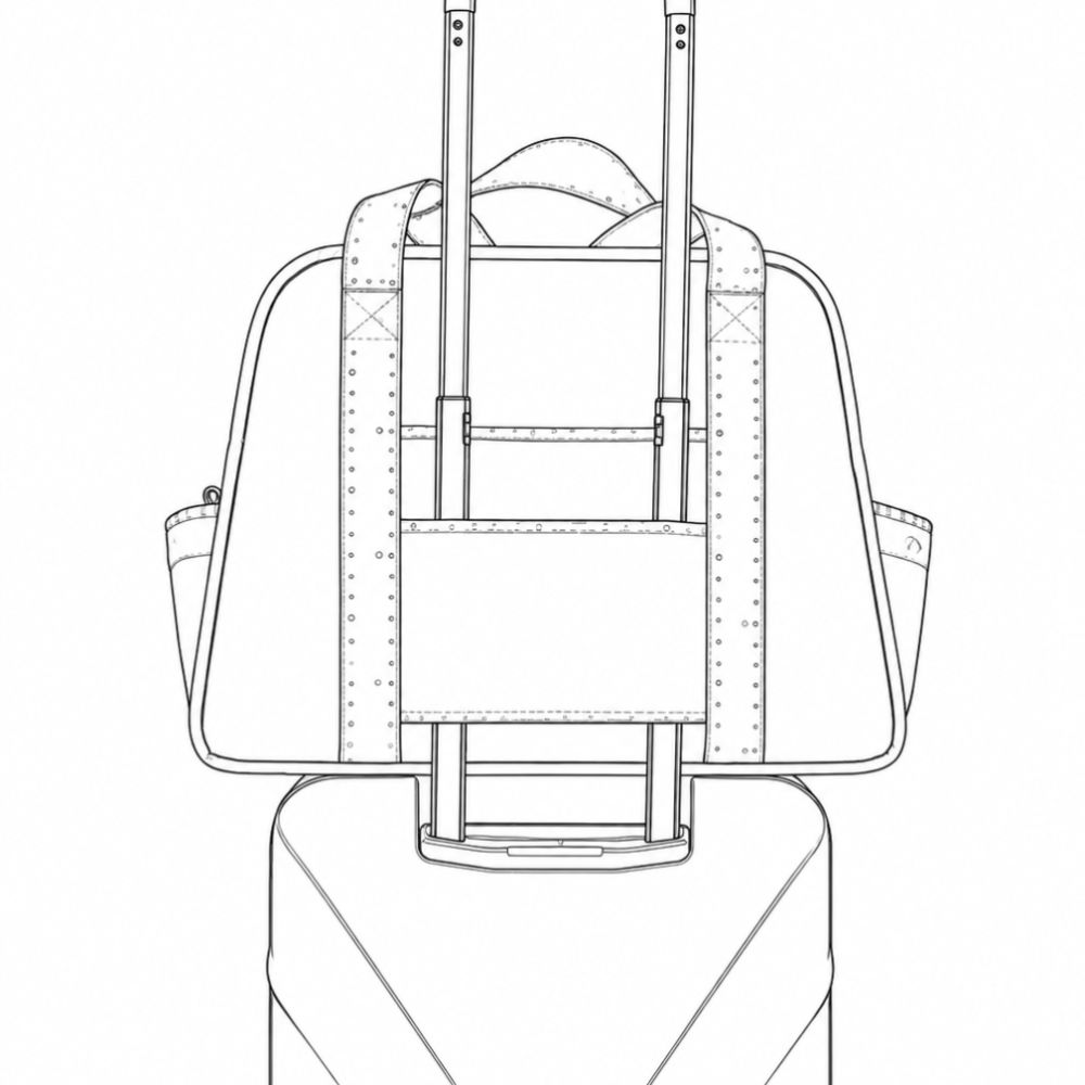 Custom Luggage Bag with Trolley Sleeve