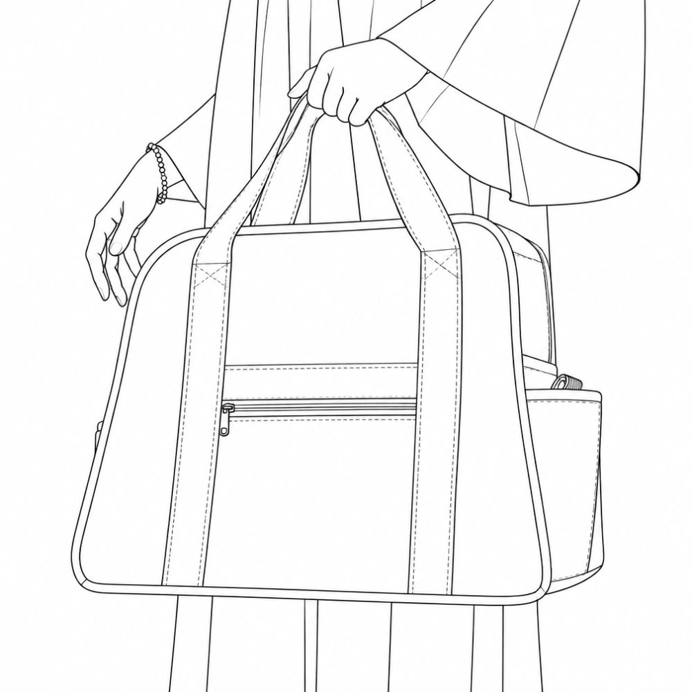 Custom Luggage Bag with Trolley Sleeve