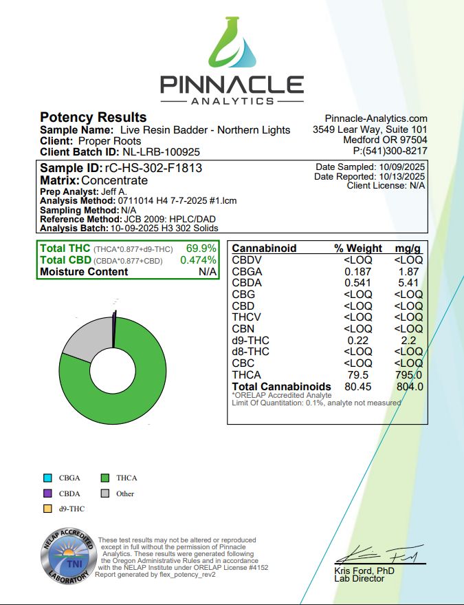 Northern Lights Live Resin (Indica) Northern Lights Live Resin (Indica)