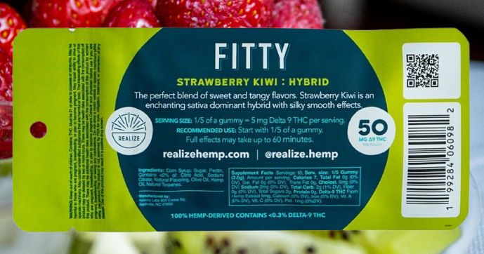 Fitty -Strawberry Kiwi Gummies. 50mg