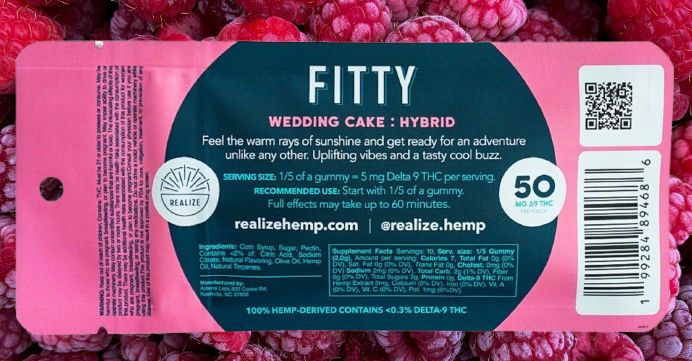 Fitty -  Wedding Cake, Raspberry Lemonade Gummies. 50MG