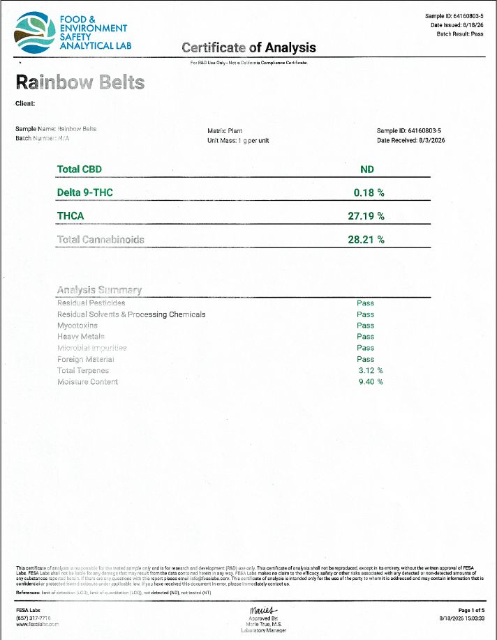 Rainbow Belts