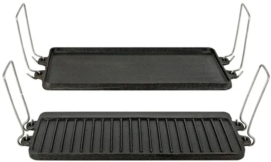 CAMPMASTER REVERSIBLE CAST IRON COOKING PLATE, SIZE: 2 BURNER