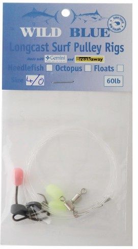 WILD BLUE LONGCAST RIG W PLAIN TRACE, SIZE: #20