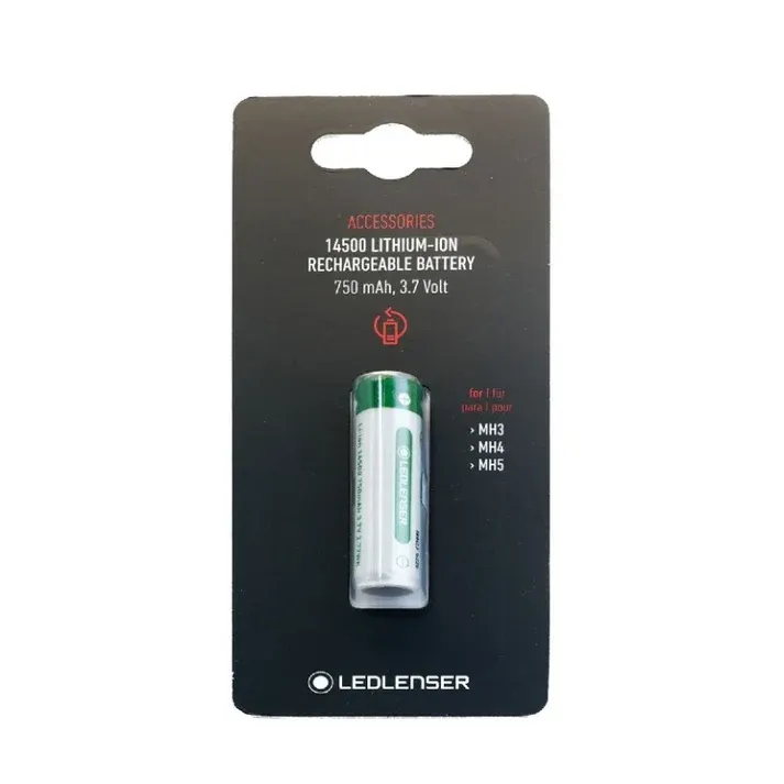 LEDLENSER 14500 LI ION RECHARGEABLE BATTERY 750MAH