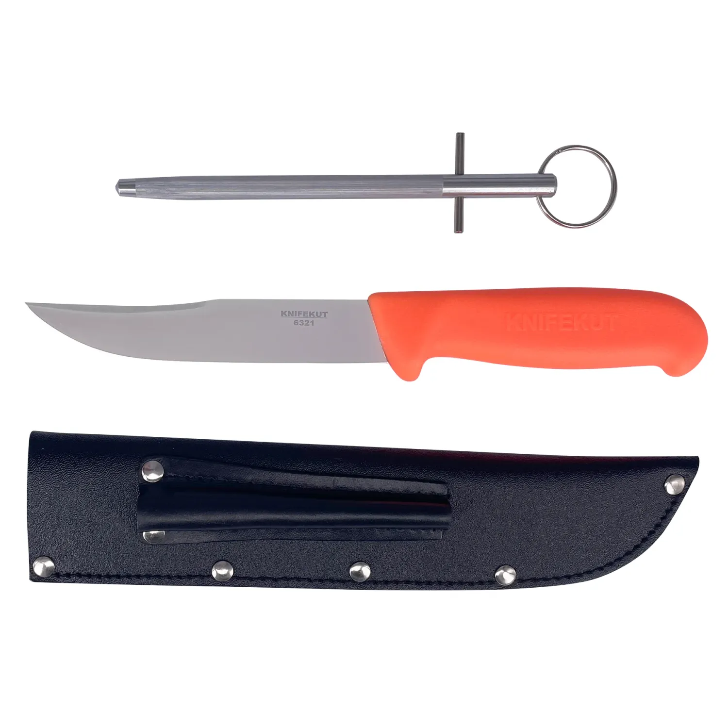 KNIFEKUT 3 PIECE OUTDOORSMAN SET, COLOUR: ORANGE