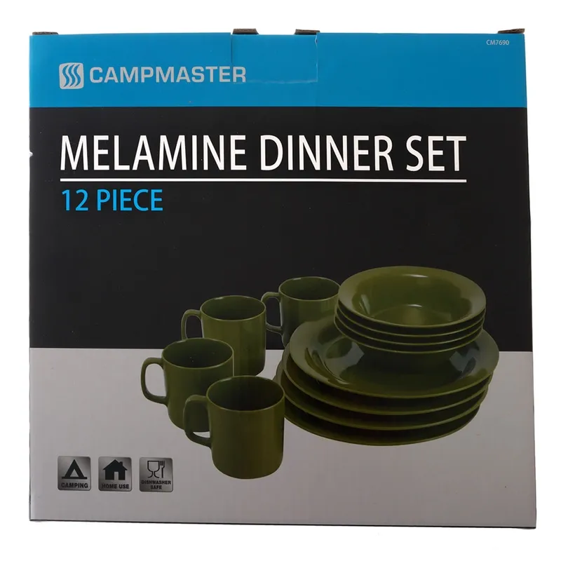 CAMPMASTER MELAMINE 12 PIECE TABLEWARE SET