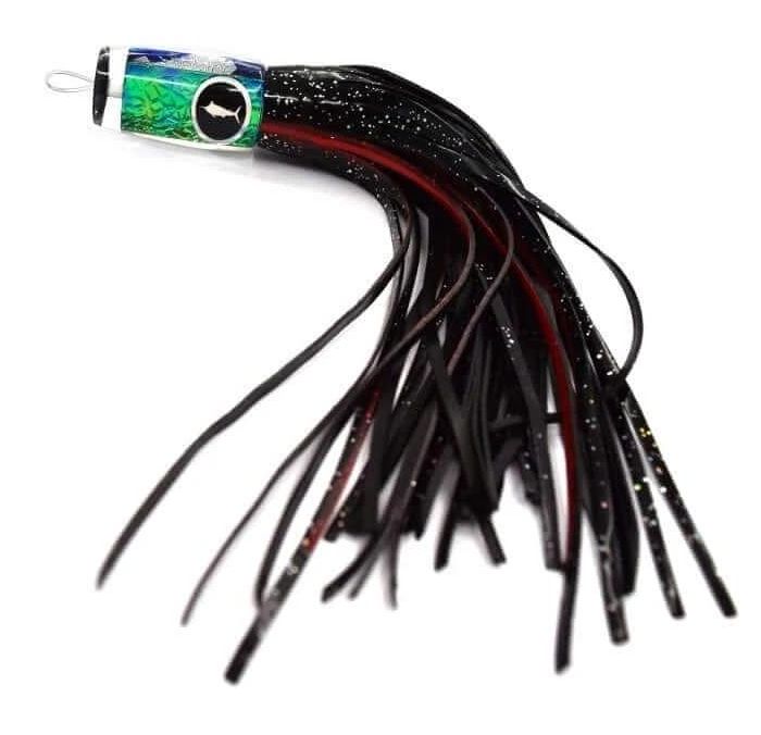 BLUEWATER SKIRT 10" POP TROLLING LURE, COLOUR: Black/Red