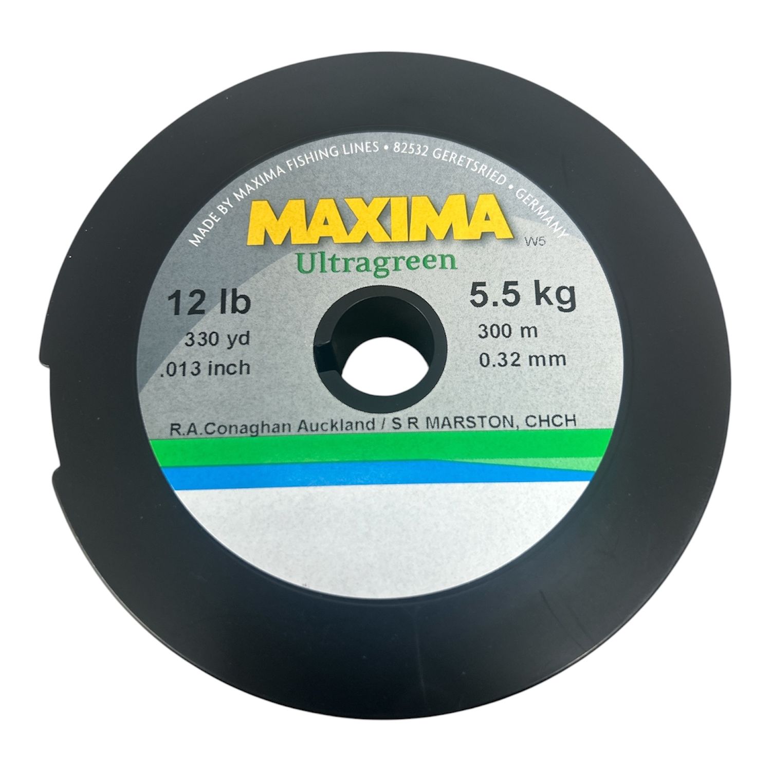 MAXIMA ULTRAGREEN MONO 300M SPOOL, WEIGHT: 12LB