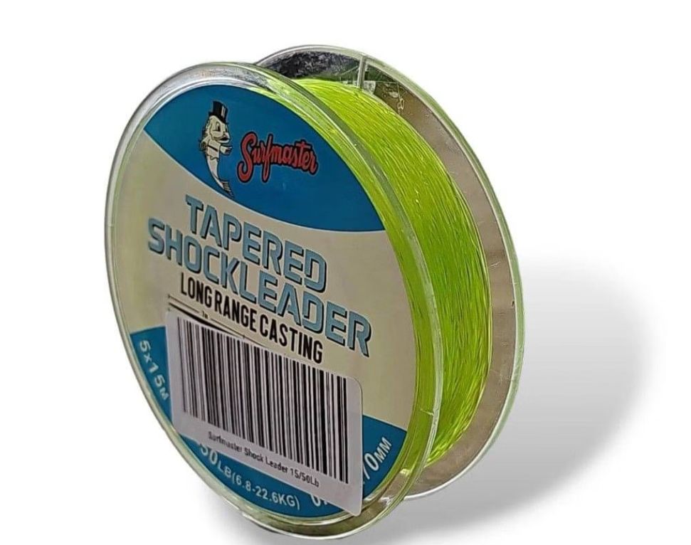 SURFMASTER 15-50LB TAPERED SHOCK LEADER