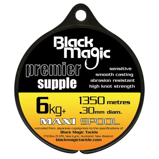 BLACK MAGIC PREMIER SUPPLE MONO 1/4LB SPOOL, WEIGHT: 6KG