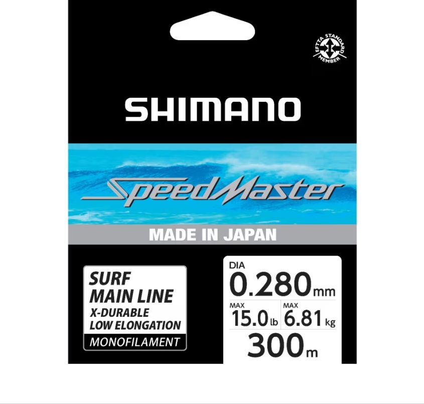 SHIMANO SPEEDMASTER SURF MONO 300M CLEAR, WEIGHT: 15LB