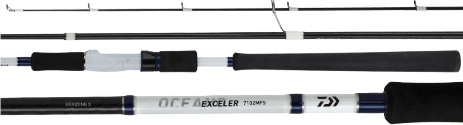 DAIWA EXCELER OCEANO 7'10" 4-8KG 2PCE SPINNING SOFT BAIT ROD