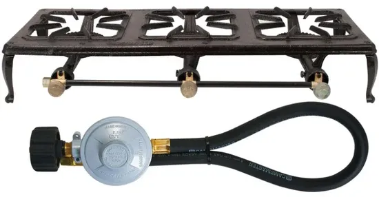 CAMPMASTER TRIPLE BURNER CAST IRON COUNTRY COOKER