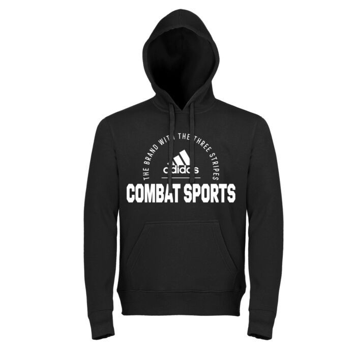 ADIDAS COMBAT SPORTS HOODY, COLOUR: BLACK-WHITE, SIZE: M