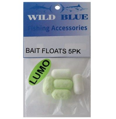WILD BLUE BAIT FLOATS (5PK), COLOUR: LUMO