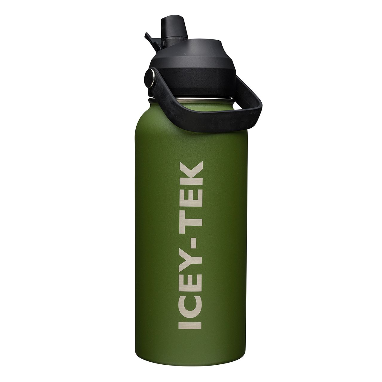 ICEY TEK 950ML DRINK BOTTLE WITH STRAW LID, COLOUR: OLIVE