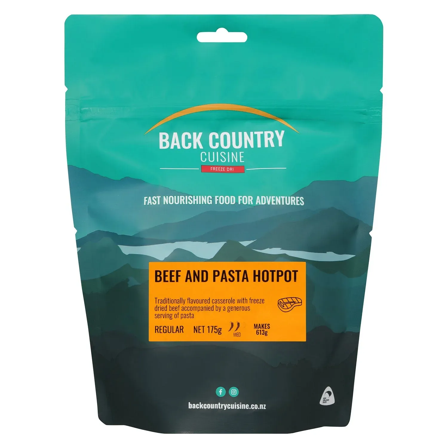 BACK COUNTRY CUISINE BEEF &amp; PASTA HOTPOT REGULAR SERVE