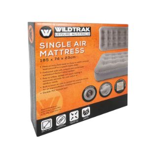 WILDTRAK COIL BEAM FLOCKED AIRBED, SIZE: SINGLE
