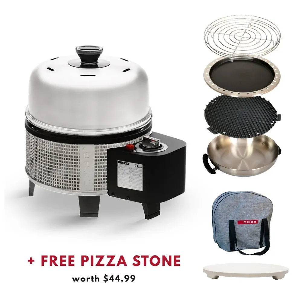 COBB GRILL GAS BUNDLE + FREE PIZZA STONE