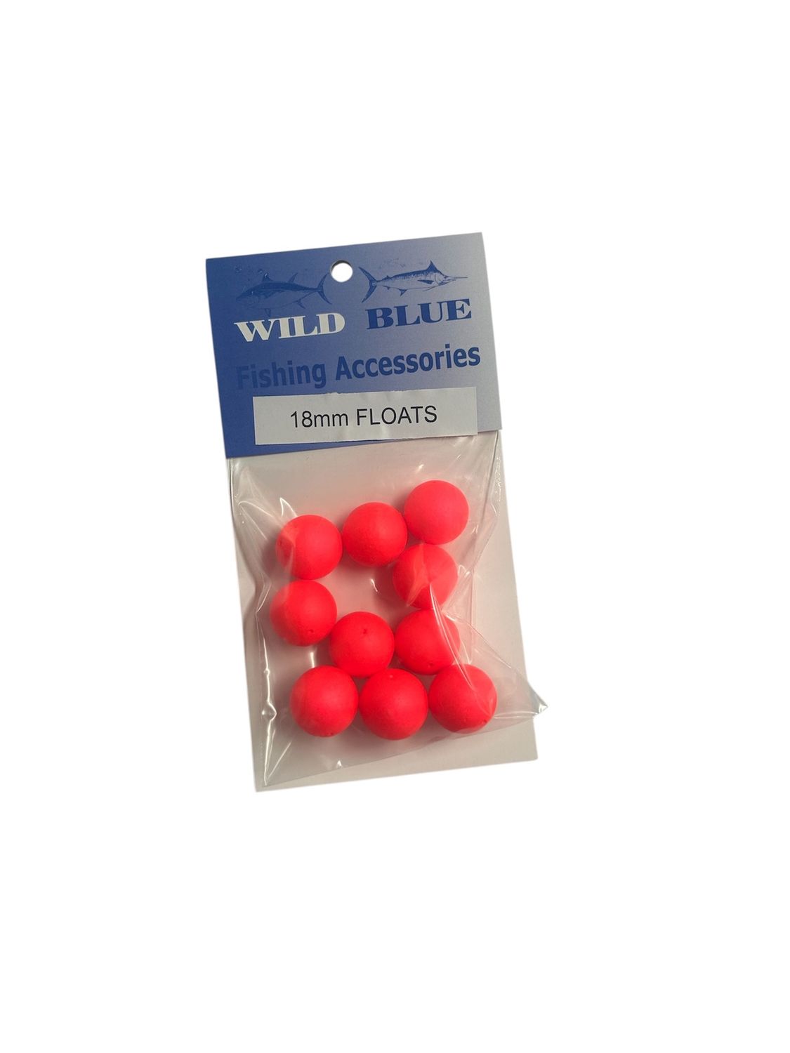 WILD BLUE 18MM FLOATS 10PK, COLOUR: RED