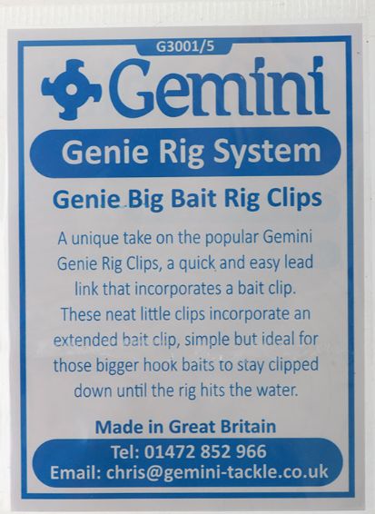 GEMINI GENIE BIG BAIT RIG CLIPS 10PK