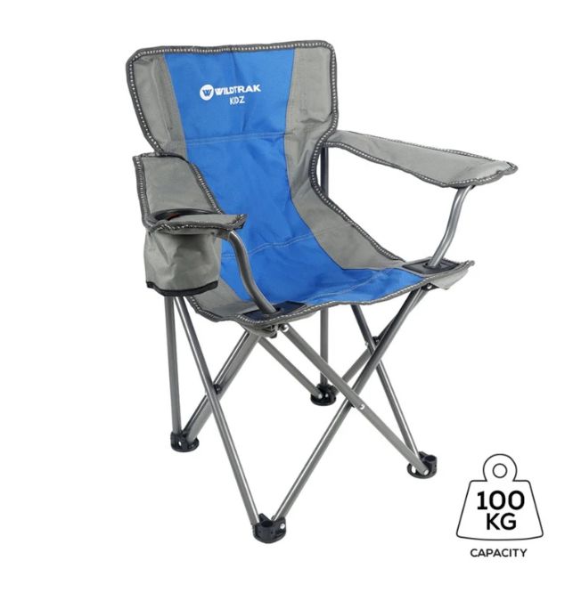 WILDTRAK KIDZ FOLDING CAMP CHAIR, COLOUR: BLUE