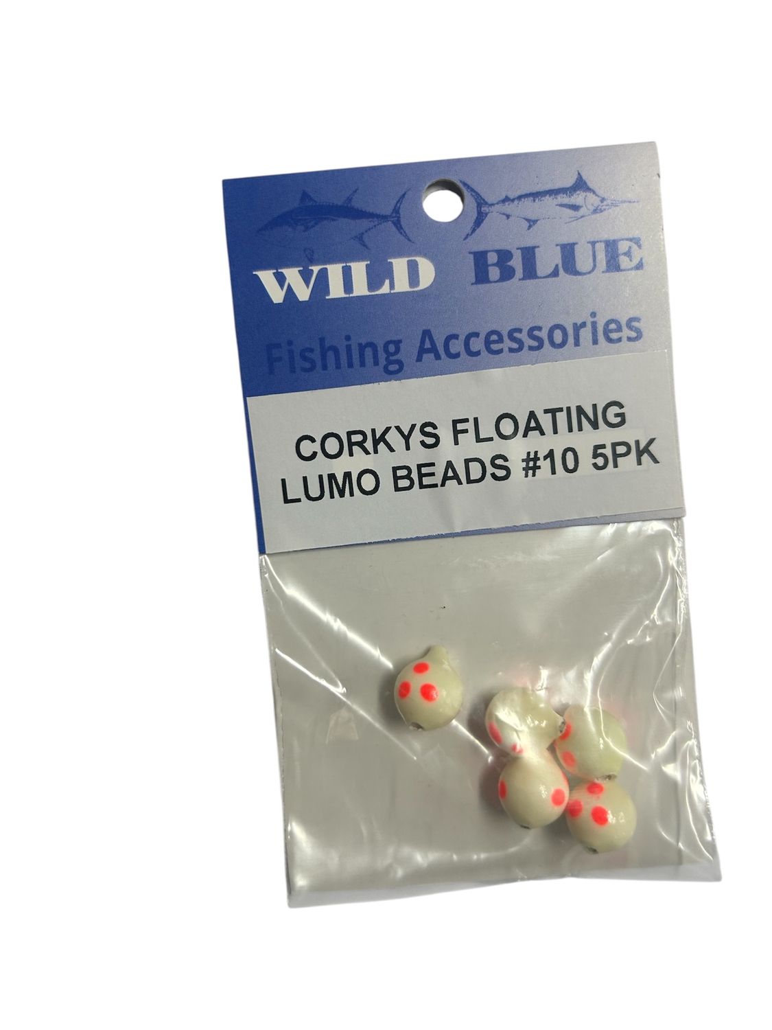 WILD BLUE CORKYS FLOATING LUMO BEADS #10, COLOUR: LUMO