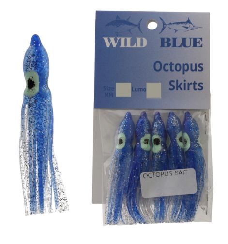 WILD BLUE OCTOPUS SKIRTS 6cm