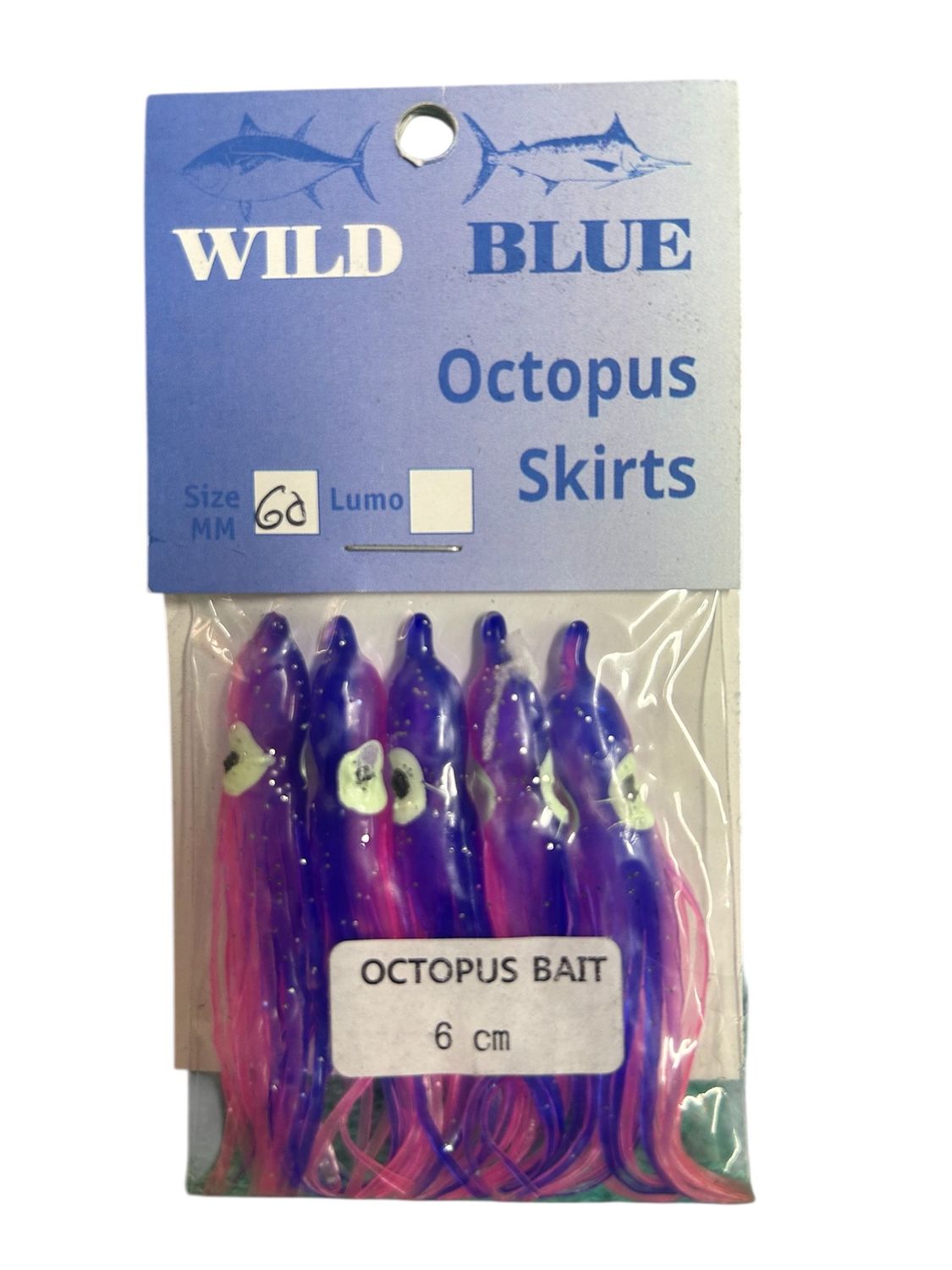 WILD BLUE OCTOPUS SKIRTS 6cm