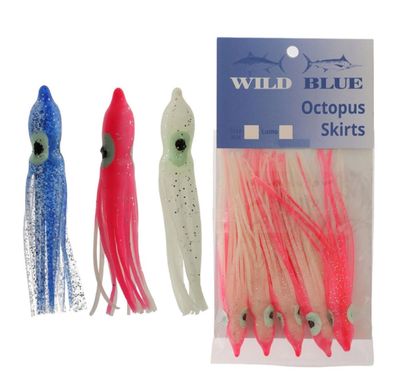 WILD BLUE OCTOPUS SKIRTS 6cm