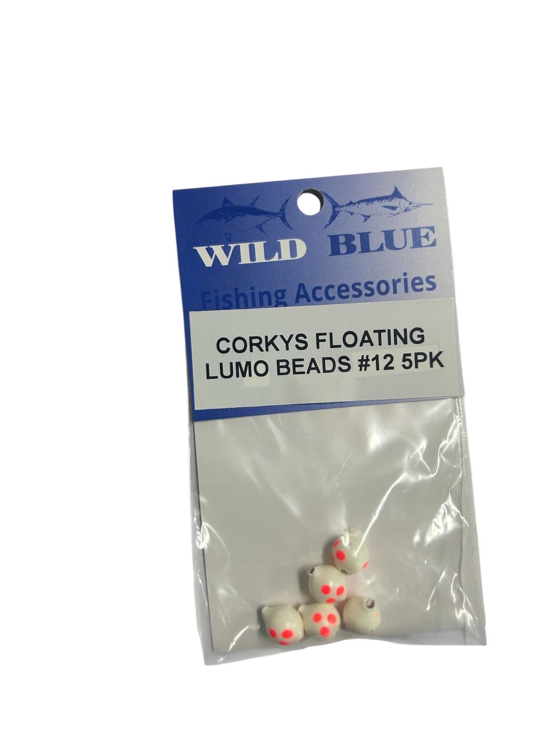 WILD BLUE CORKYS FLOATING LUMO BEADS #12