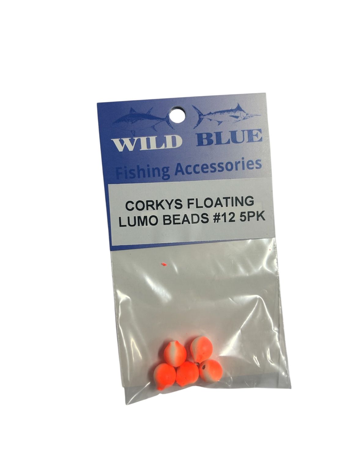 WILD BLUE CORKYS FLOATING LUMO BEADS #12