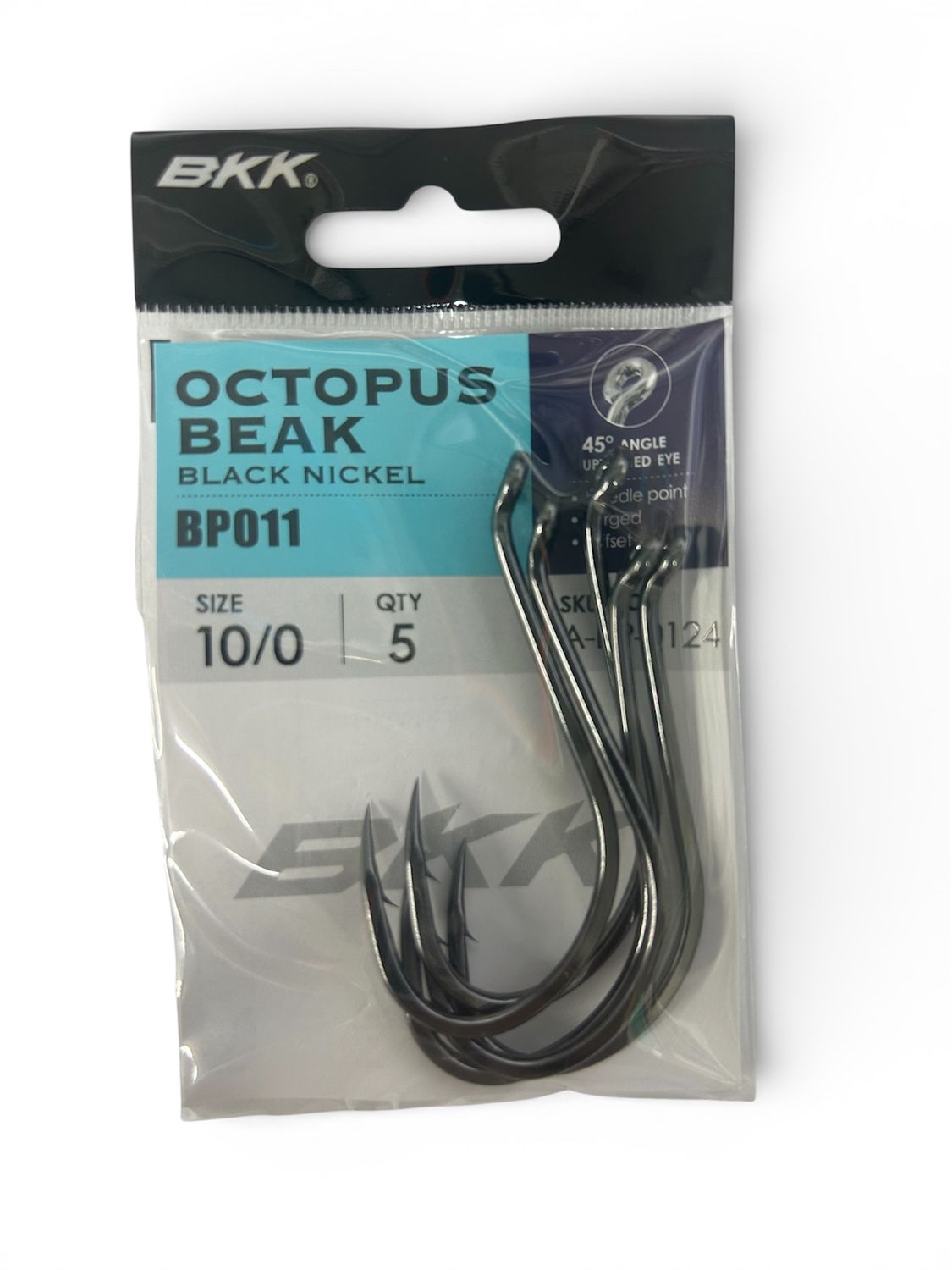 BKK BLACK NICKLE OCTOPUS HOOK - BAIT PACK