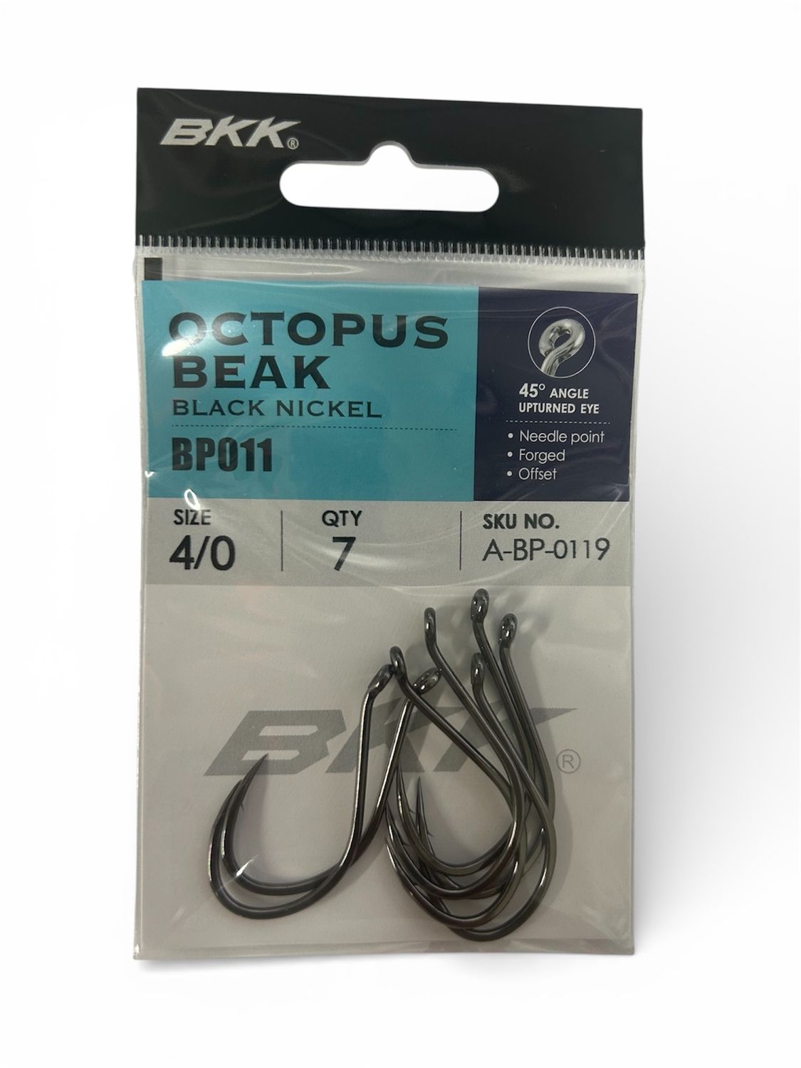 BKK BLACK NICKLE OCTOPUS HOOK - BAIT PACK