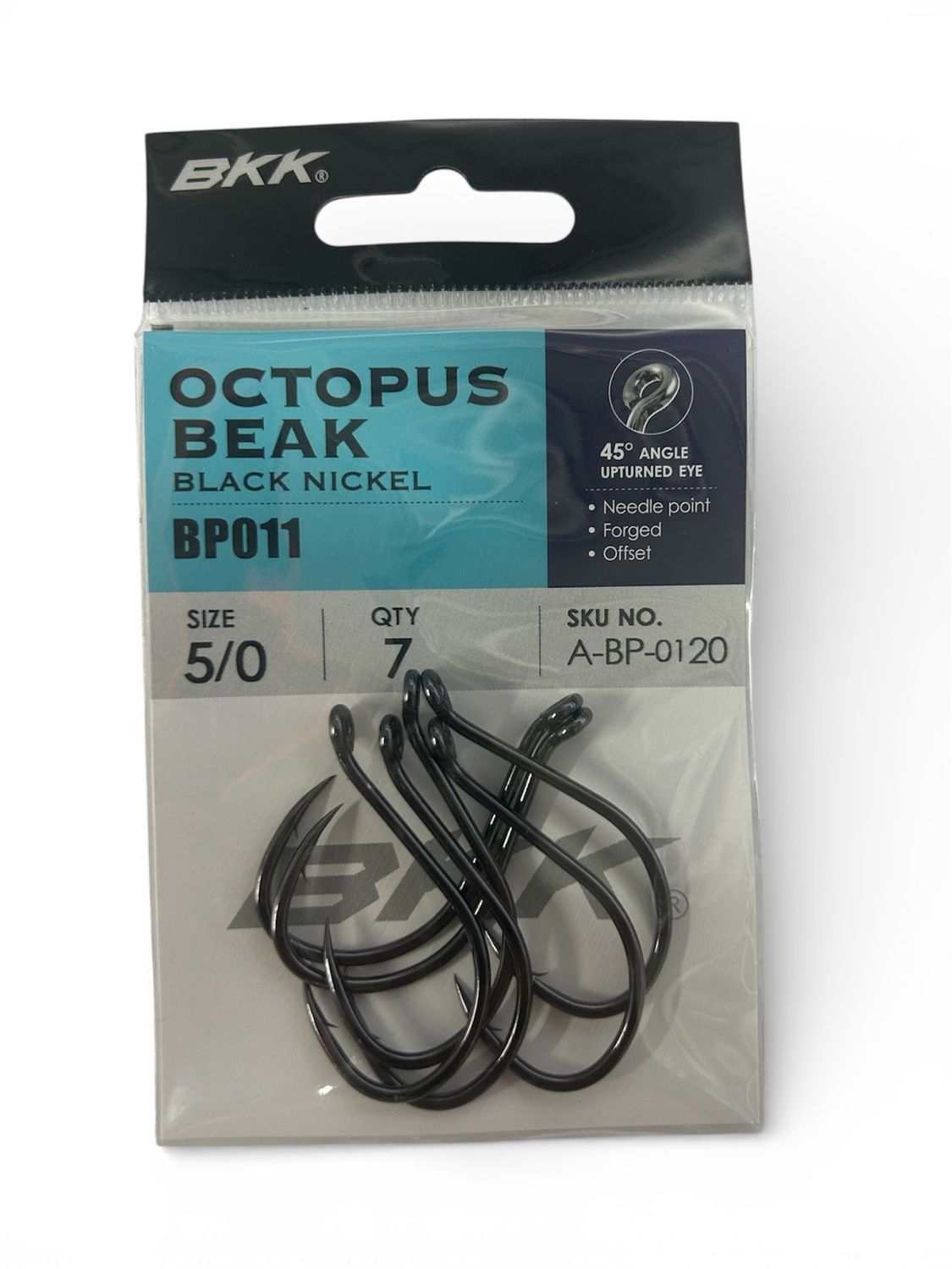 BKK BLACK NICKLE OCTOPUS HOOK - BAIT PACK