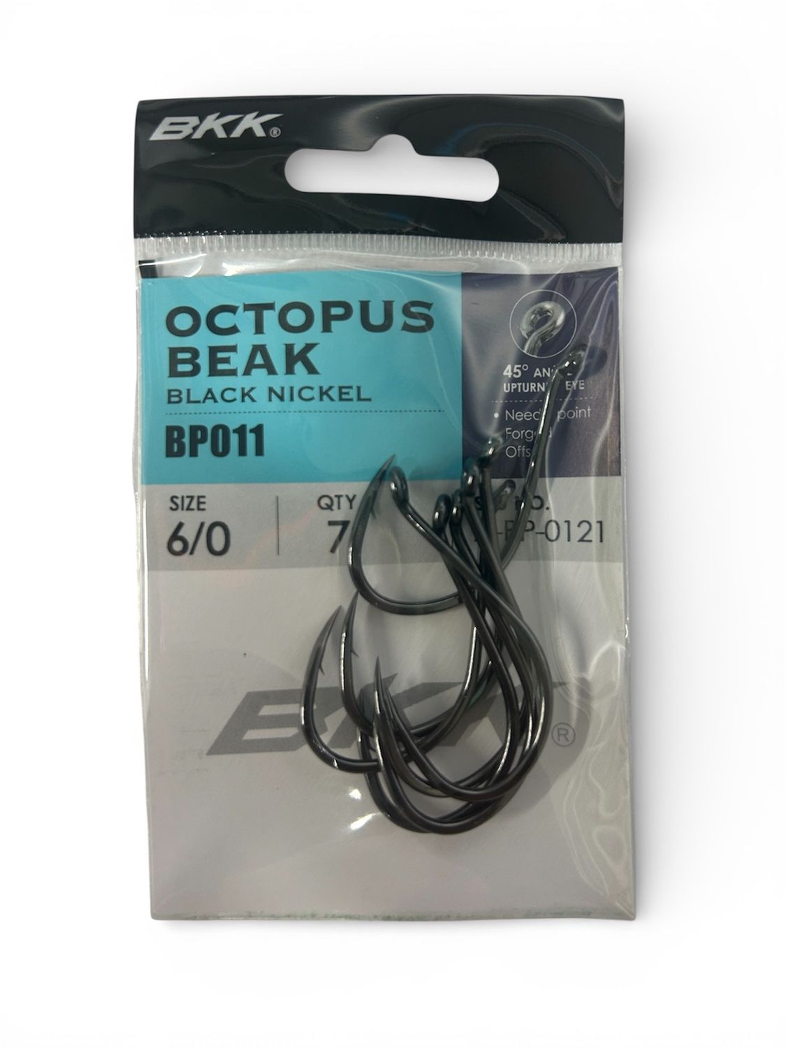 BKK BLACK NICKLE OCTOPUS HOOK - BAIT PACK