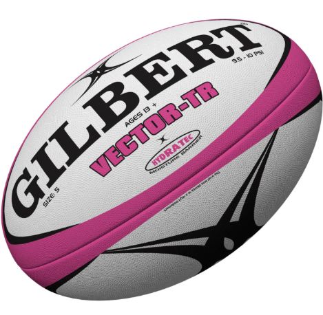 GILBERT VECTOR RUGBY TRAINER BALL (LIMITED EDITION) SZ 5, COLOUR: PINK
