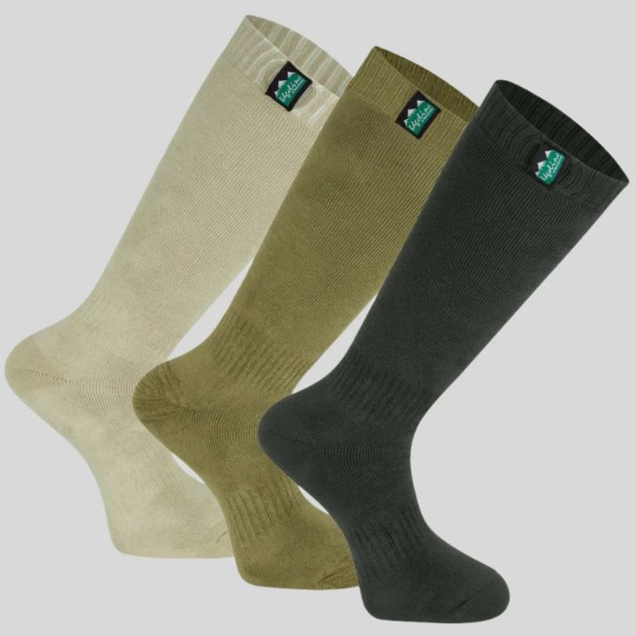 RIDGELINE COTTON LIGHT WORK SOCKS 3PK (FULL LENGTH)