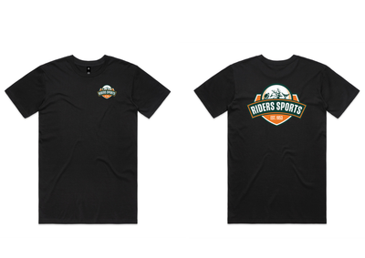 RIDERS SPORTS MENS STAPLE TEE (BLACK)