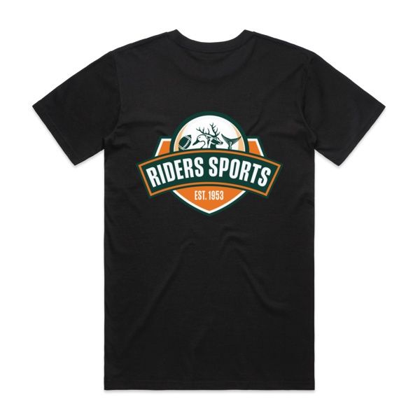RIDERS SPORTS MENS STAPLE TEE (BLACK)