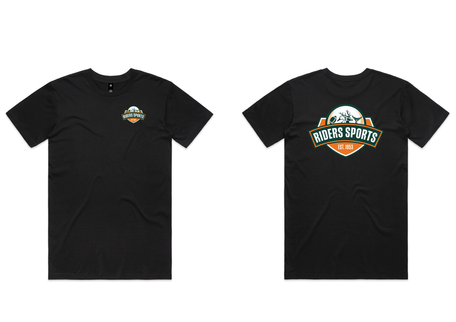 RIDERS SPORTS MENS STAPLE TEE (BLACK), SIZE: S