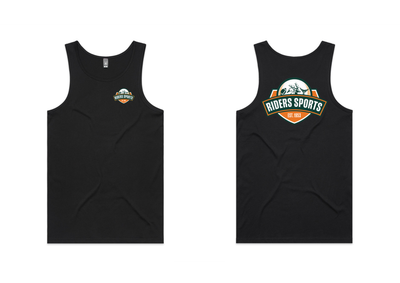 RIDERS SPORTS MENS LOW DOWN SINGLET (BLACK)